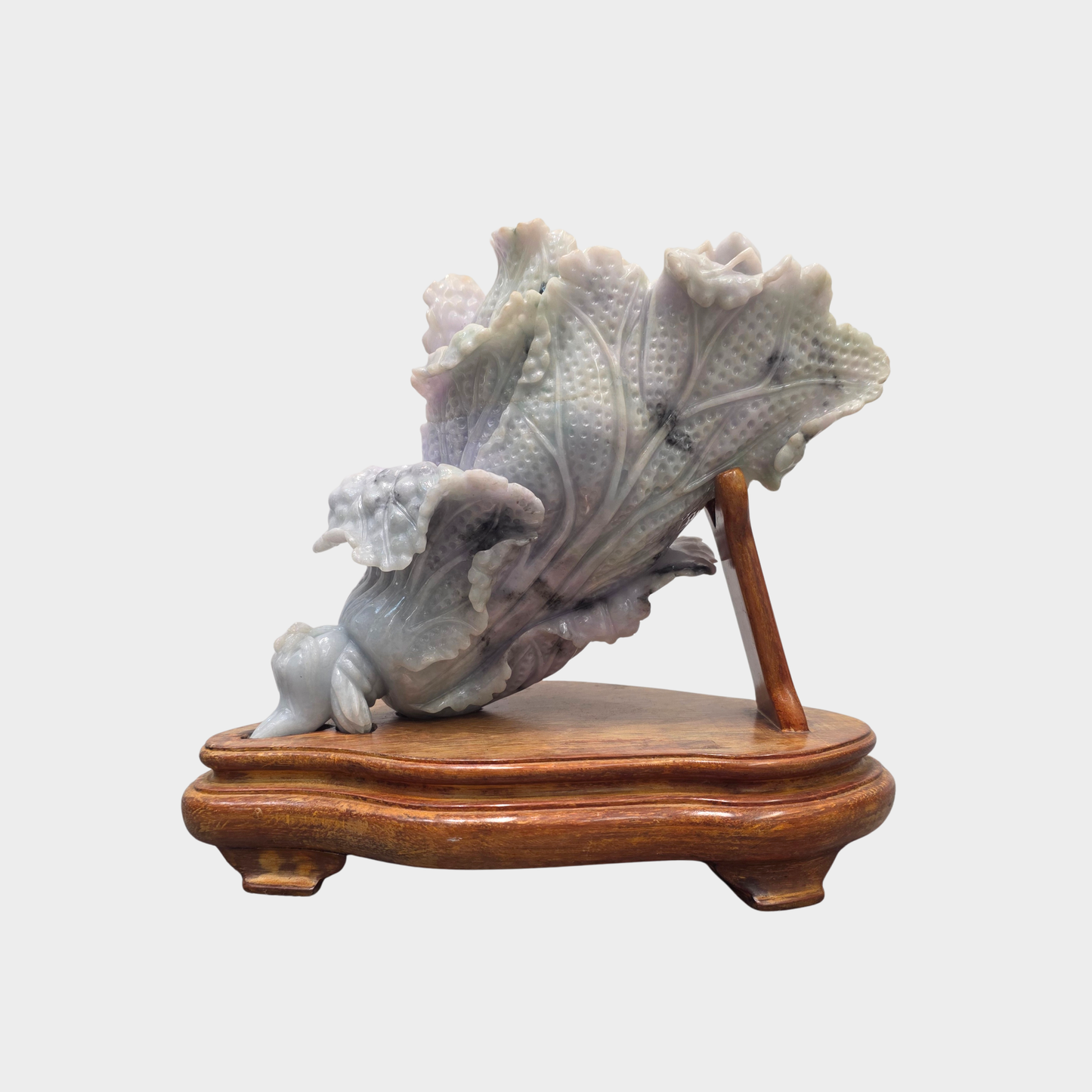 The Auspicious "Fa Cai" Prosperity Lettuce Jadeite Jade Display