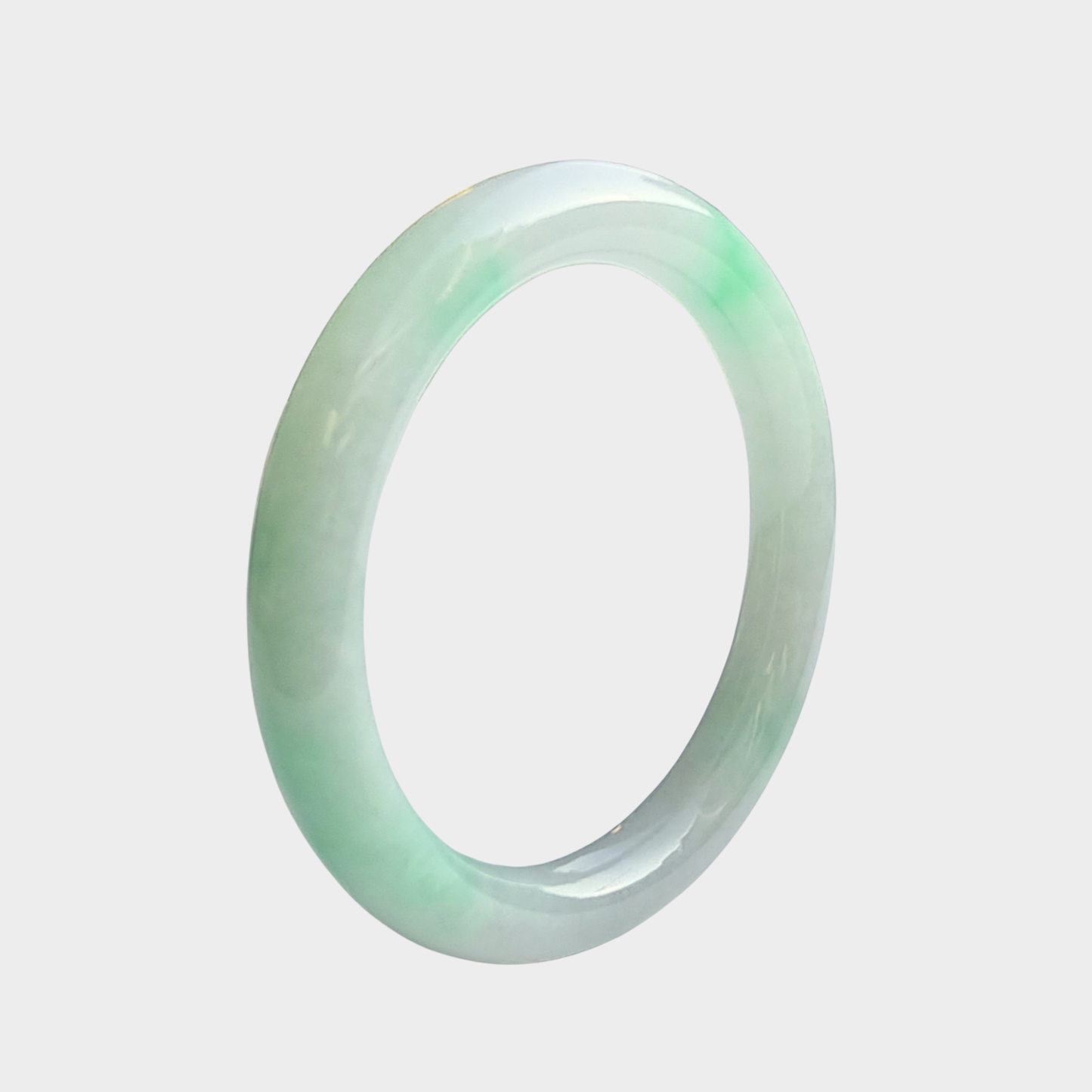 Apple Green Jadeite Jade Bangle - 57mm Round
