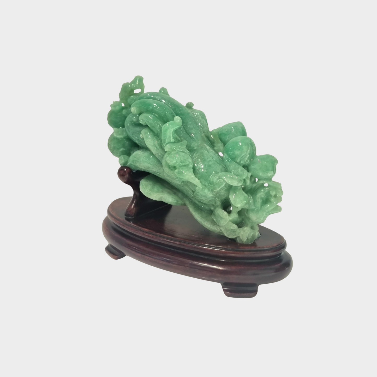 The "Buddha's Hand" Citron Fruit Jadeite Jade Display