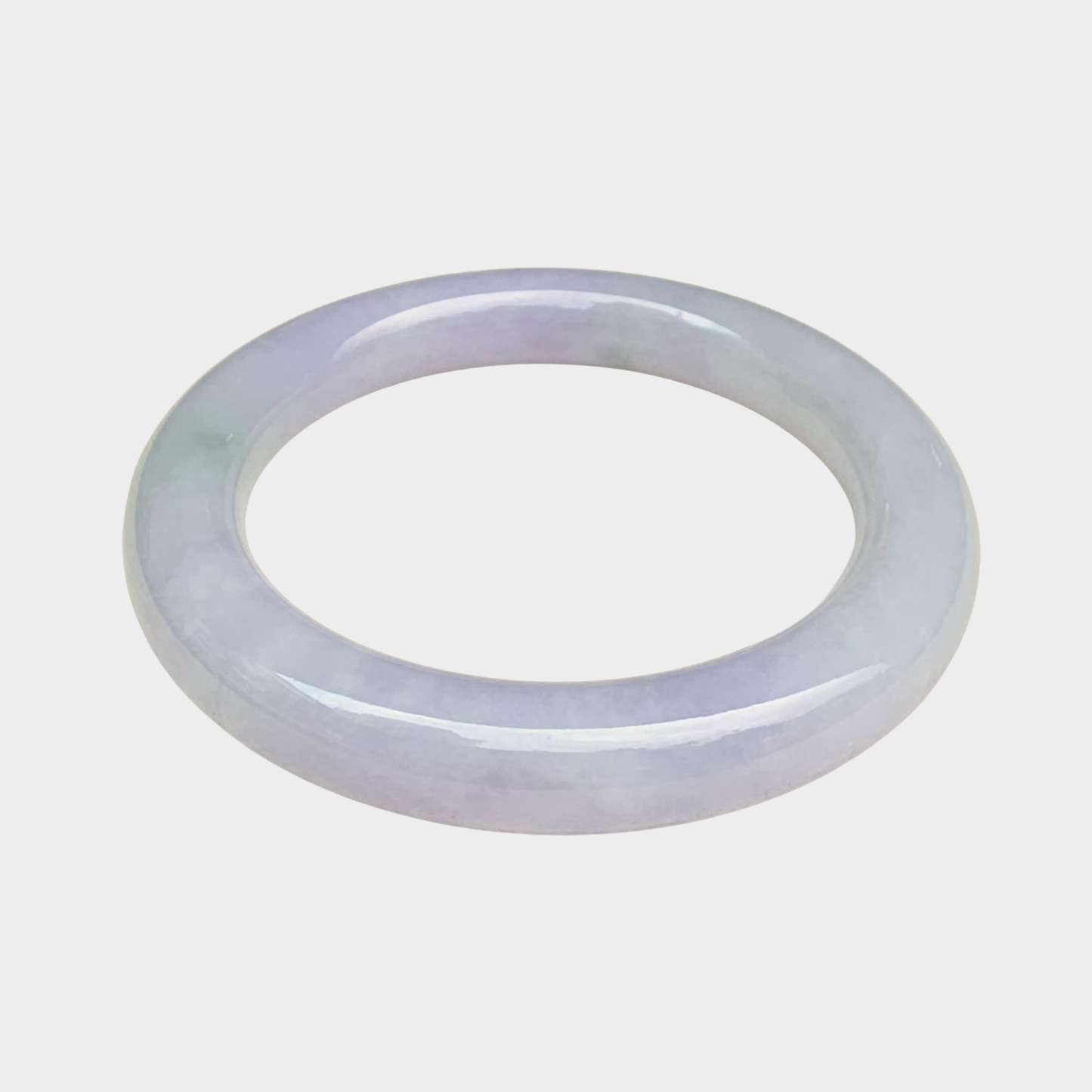 Lavender Jadeite Jade Bangle - 55mm Round