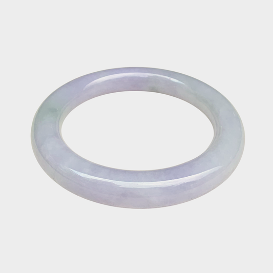 Lavender Jadeite Jade Bangle - 55mm Round