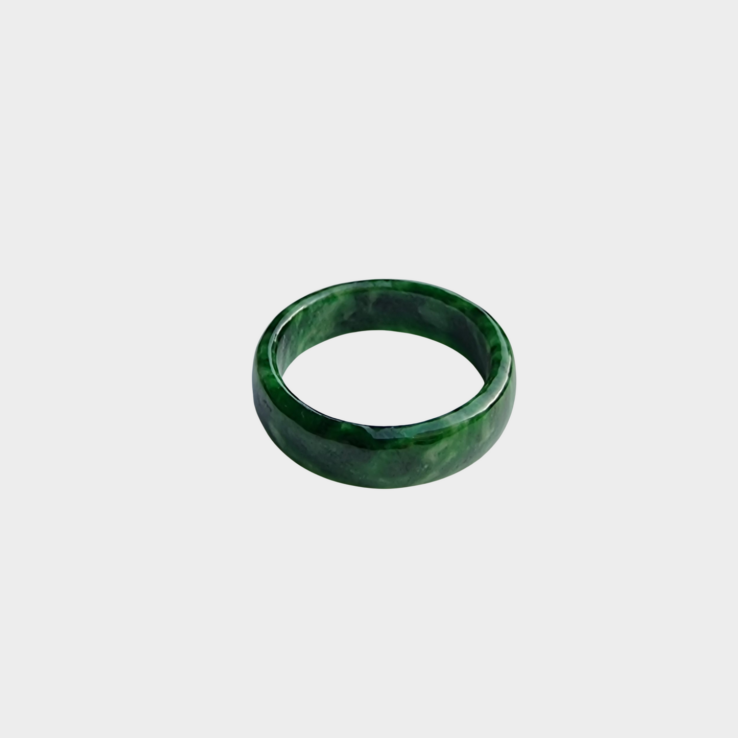 Flower Green Jadeite Jade Abacus Ring