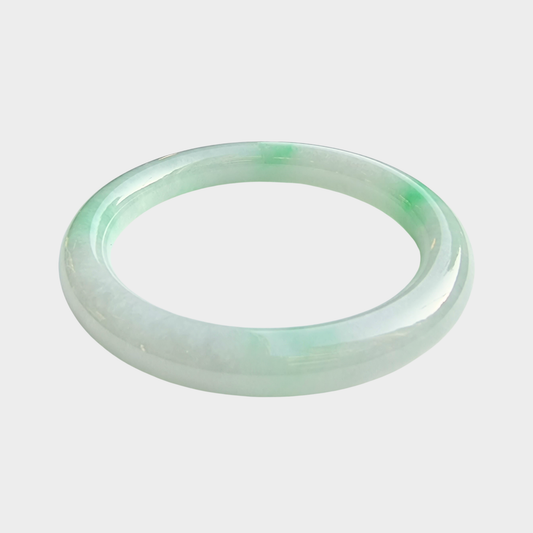 Apple Green Jadeite Jade Bangle - 57mm Round
