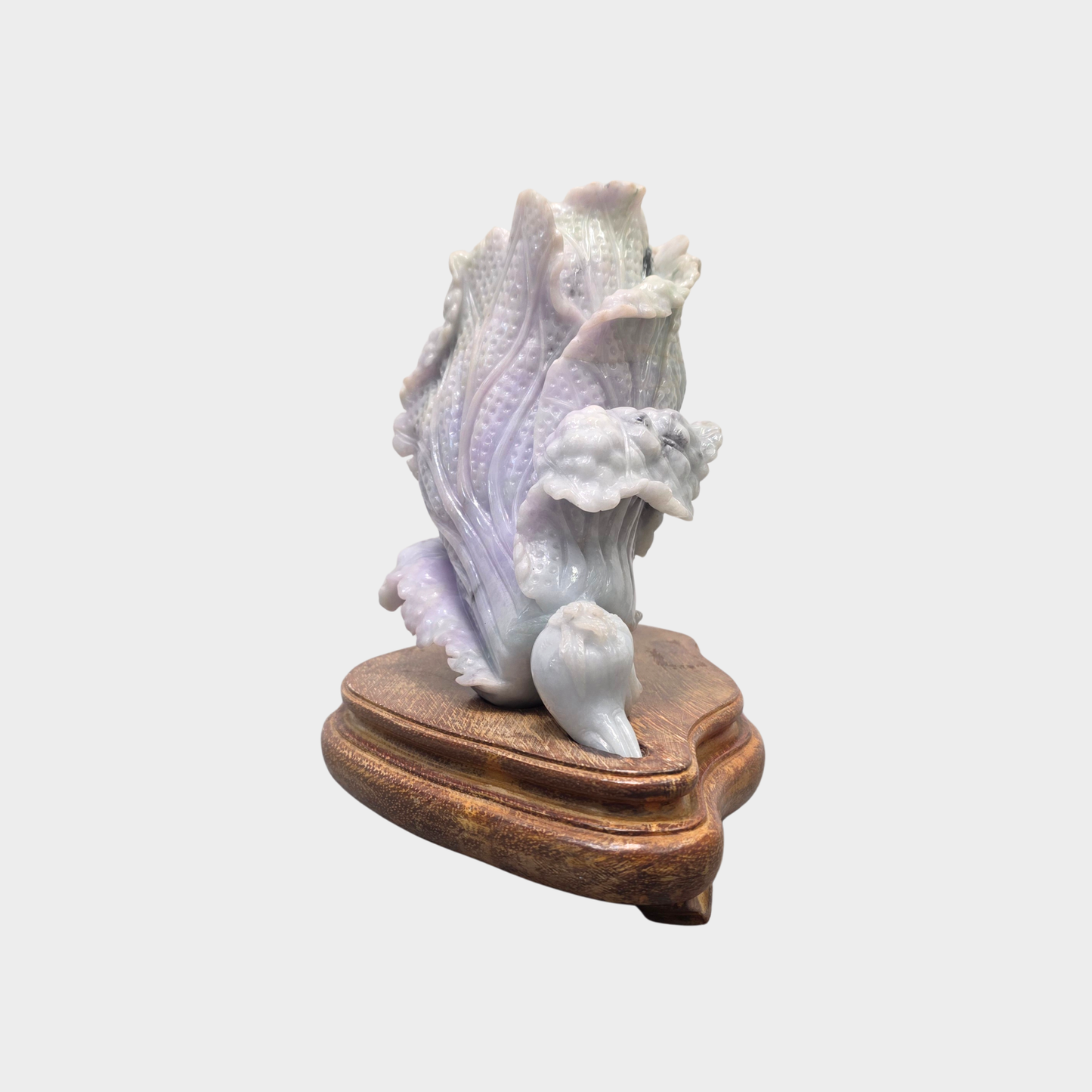 The Auspicious "Fa Cai" Prosperity Lettuce Jadeite Jade Display