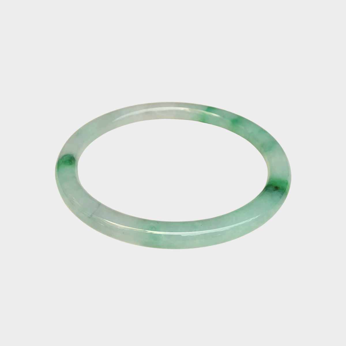 Jadeite Jade Bangle - 53mm Round