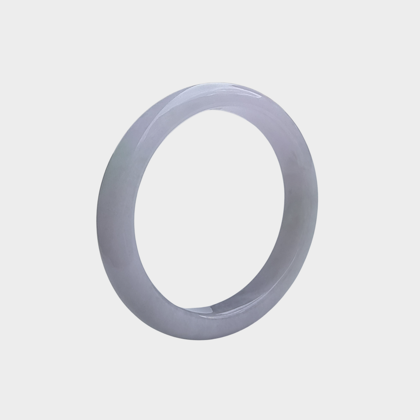 Lavender Jadeite Jade Bangle - 55mm Oval