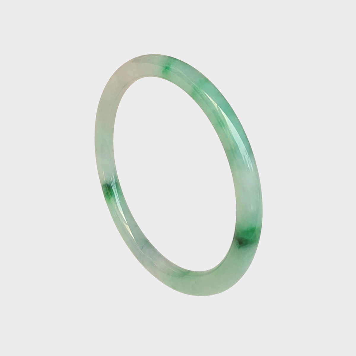 Jadeite Jade Bangle - 53mm Round