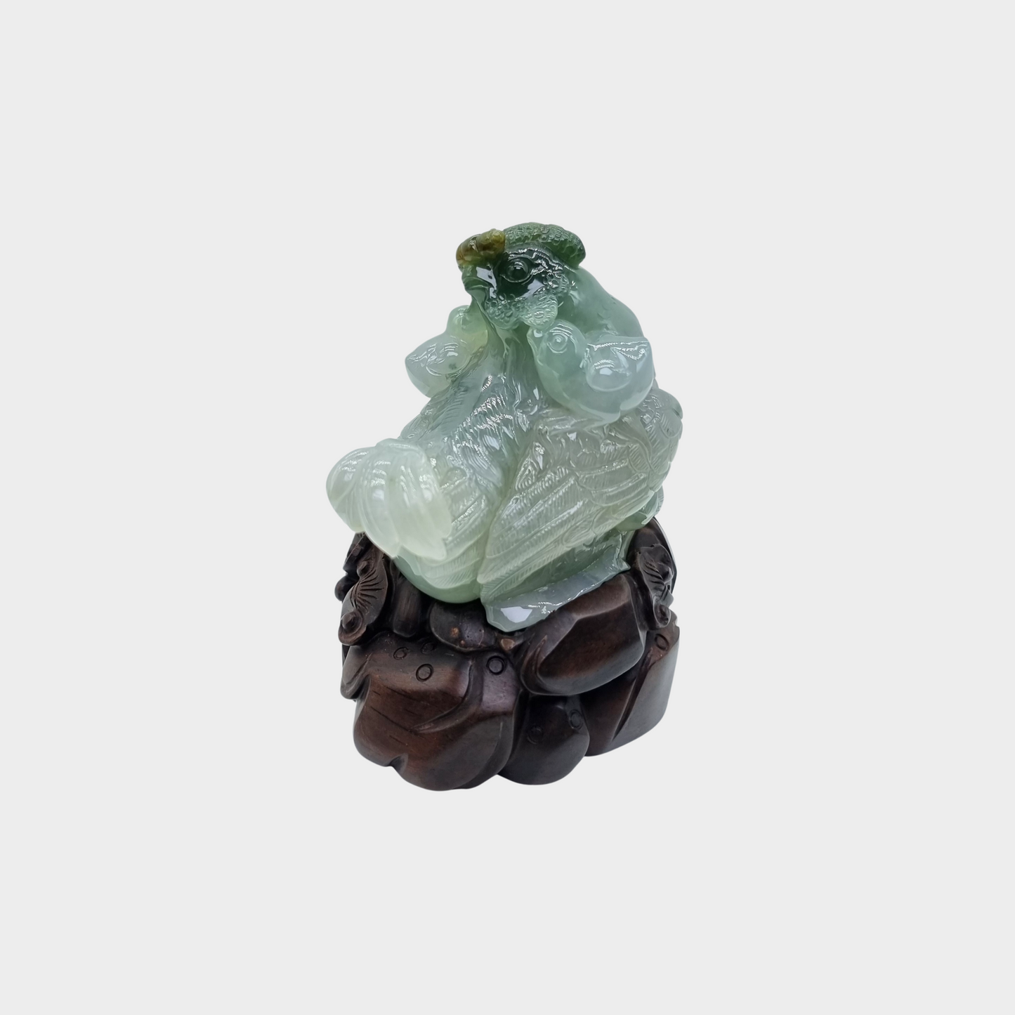 "Hen & Chicks" Jadeite Jade Display