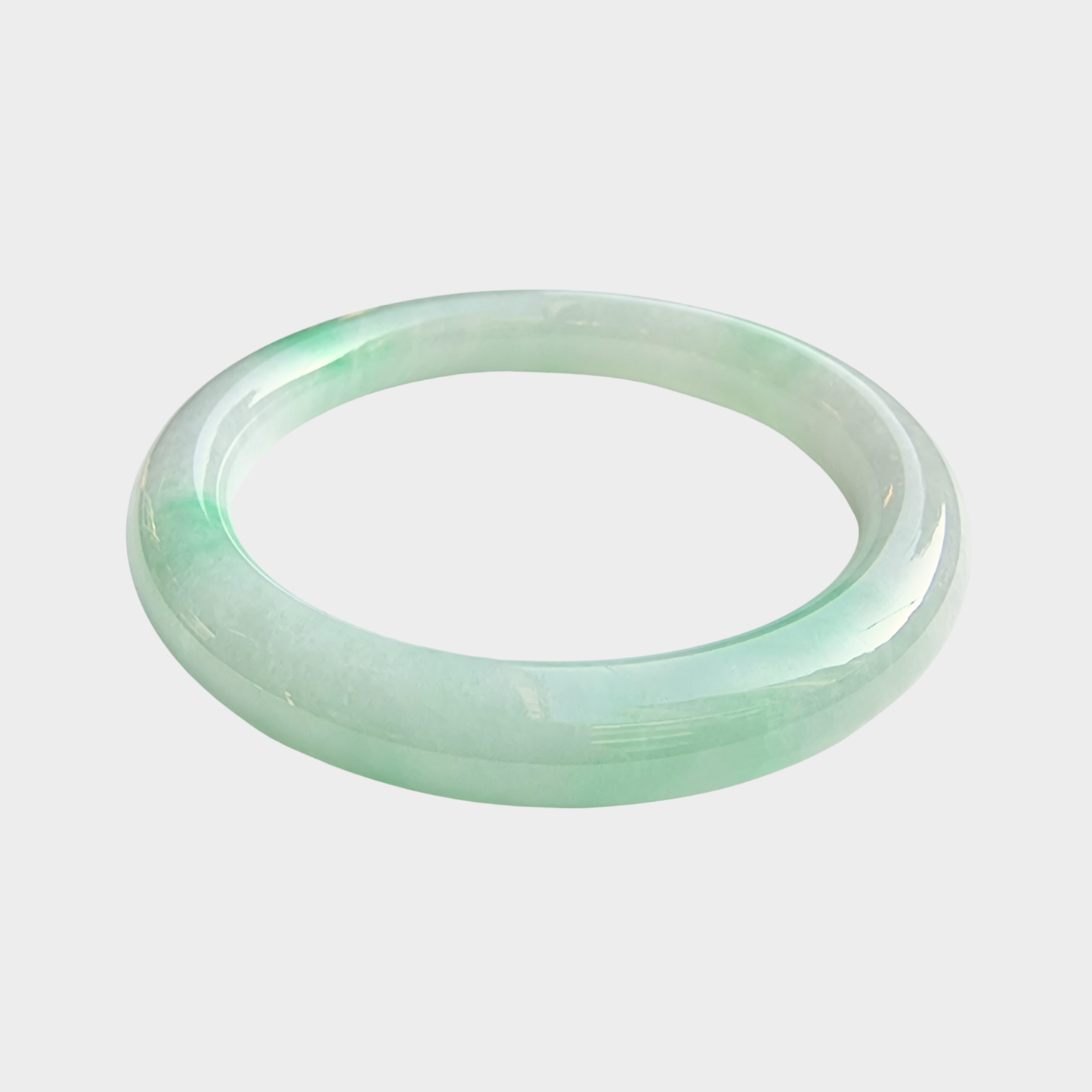 Apple Green Jadeite Jade Bangle - 57mm Round