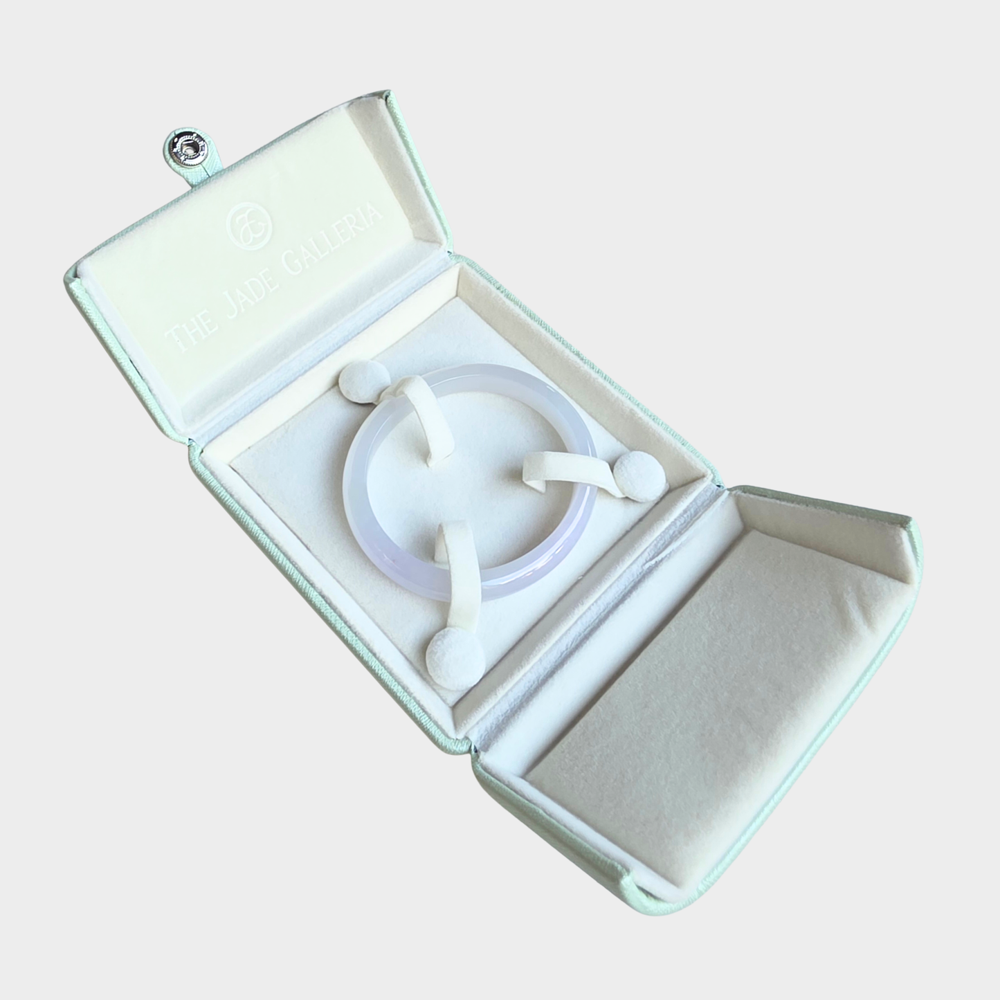 Icy Jadeite Jade Bangle - 55mm Oval