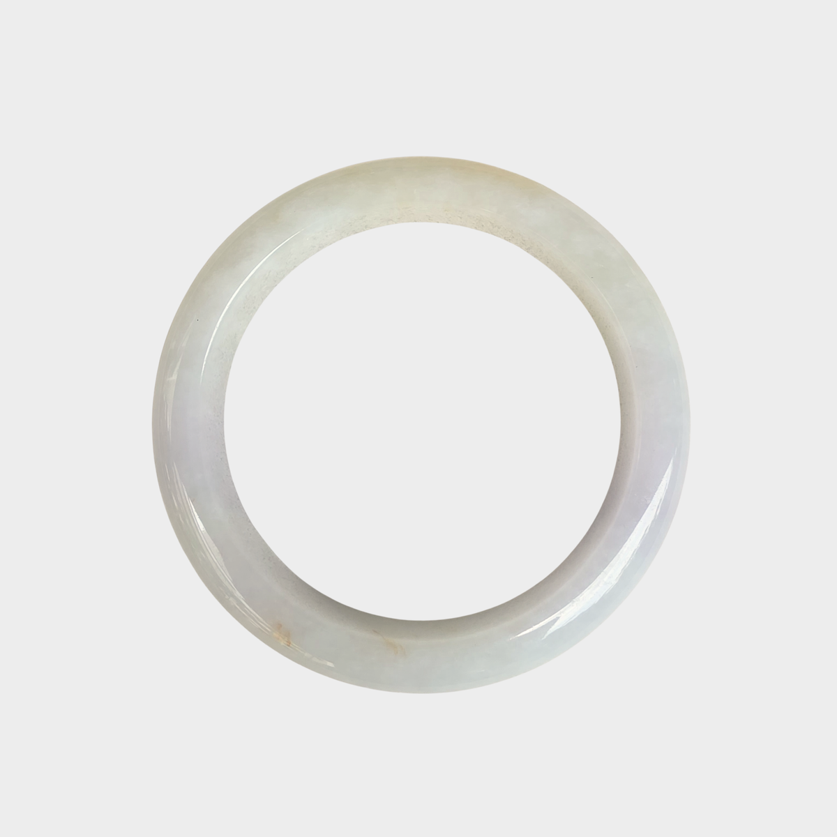 Lavender and Yellow Jadeite Jade Bangle - 56mm Half Round