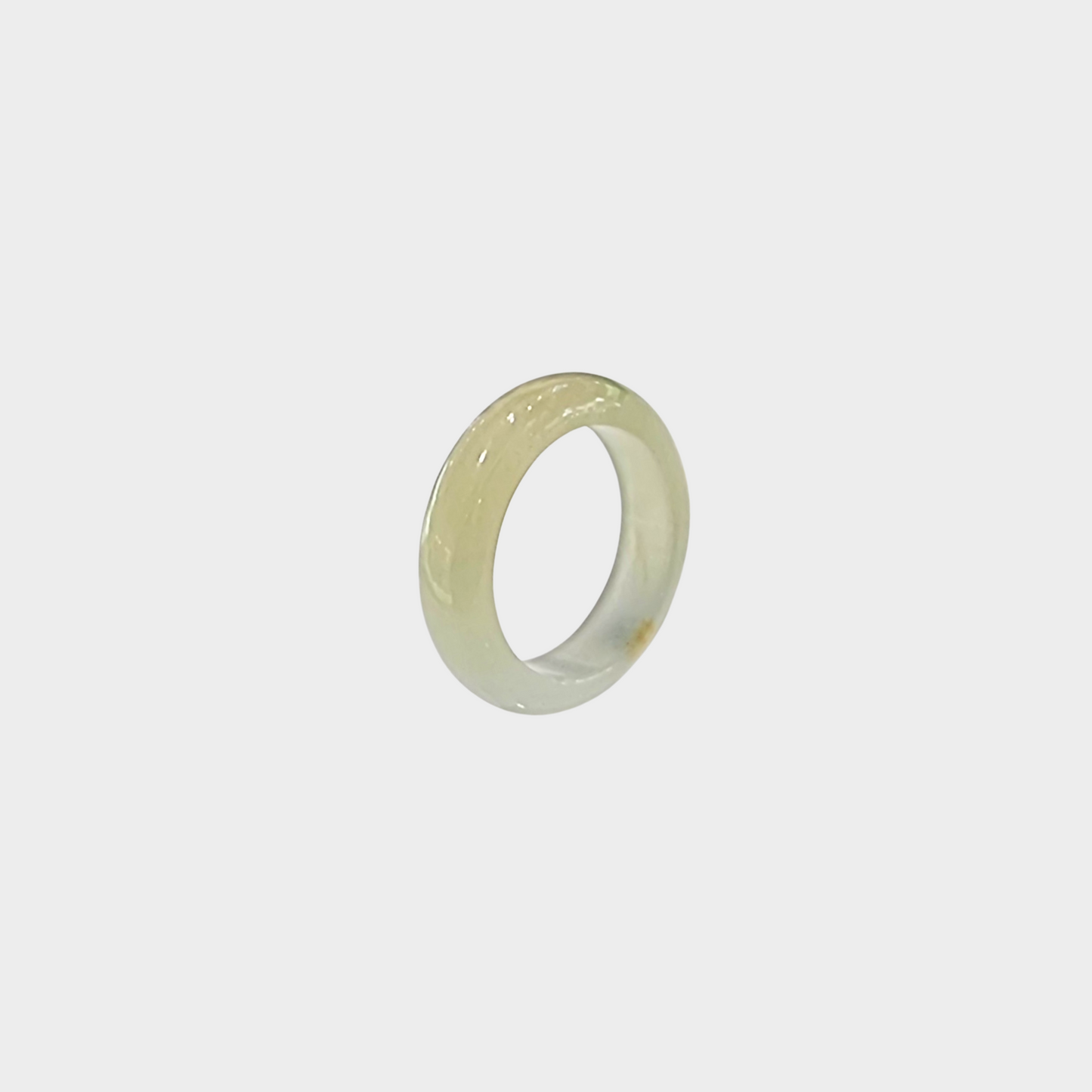 Honey Yellow Jadeite Jade Abacus Ring