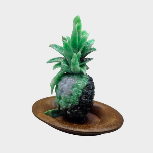 "Auspicious Pineapple" Jadeite Jade Display