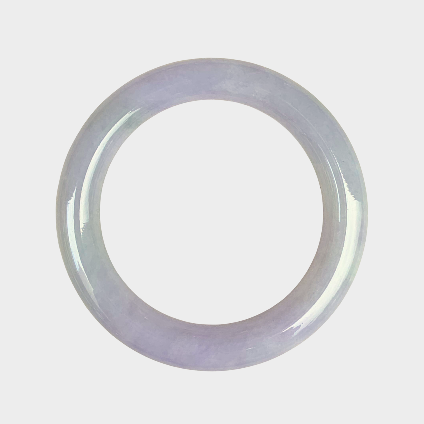 Lavender Jadeite Jade Bangle - 55mm Round