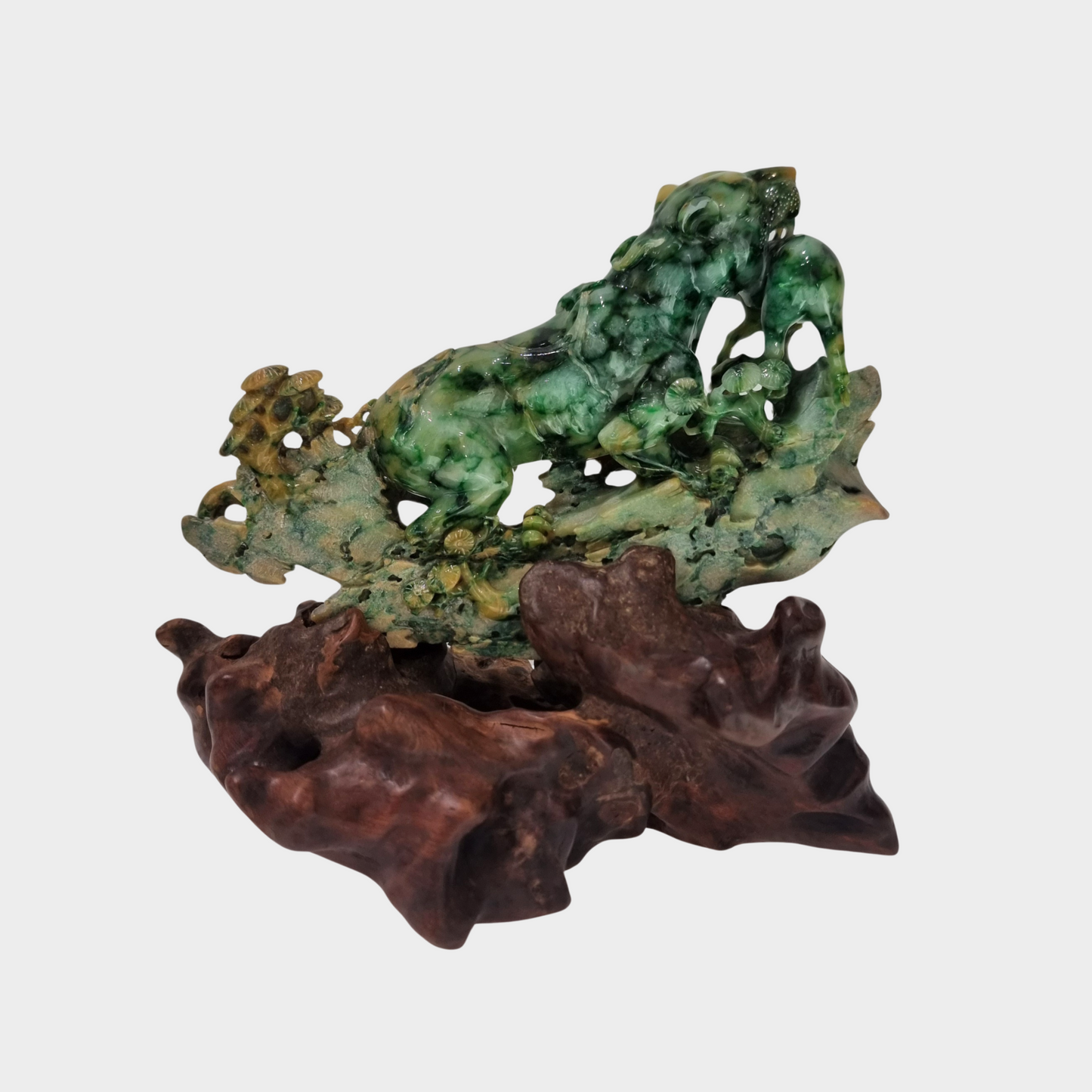 "The Magnificent Leopard" Jadeite Jade Display