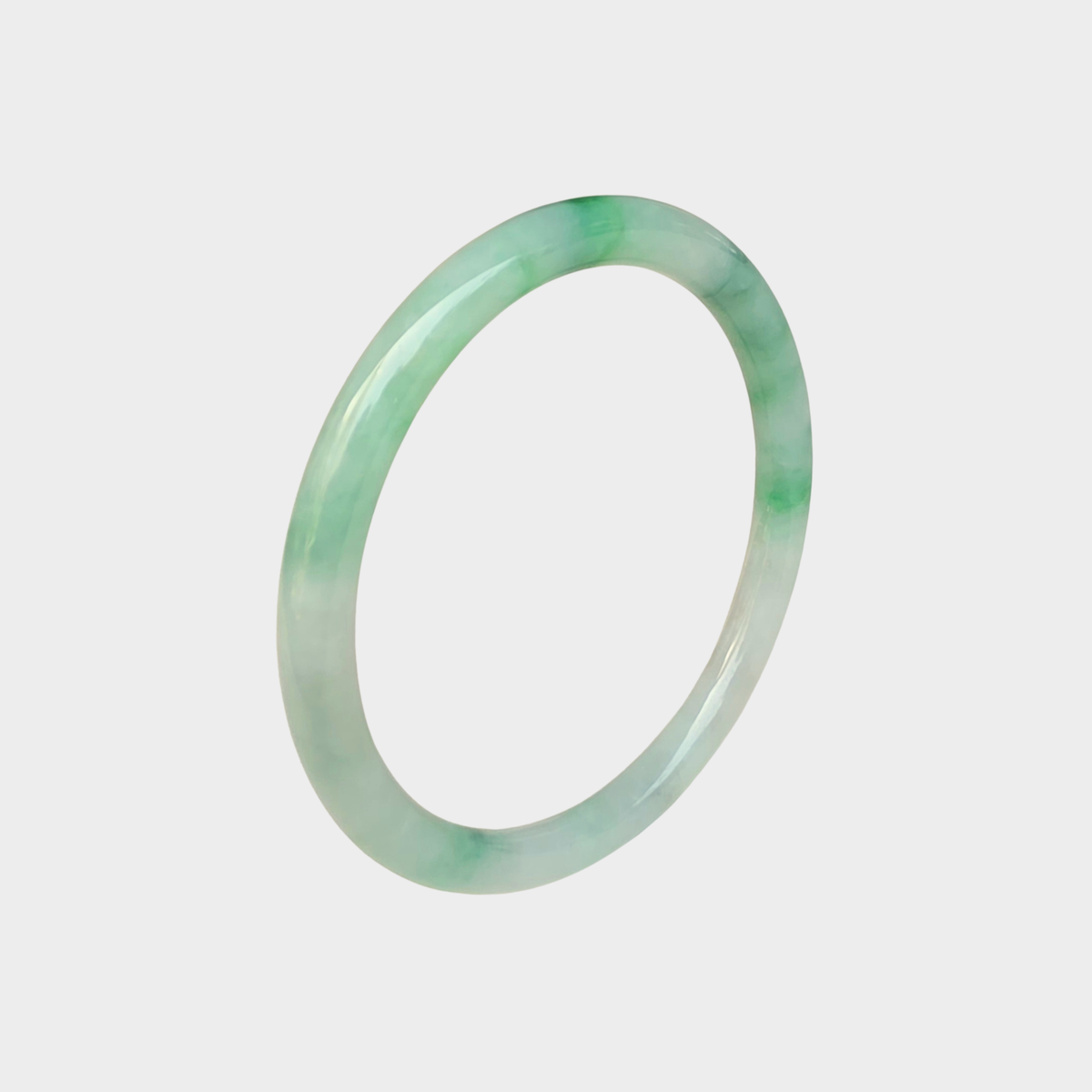 Jadeite Jade Bangle - 53mm Round