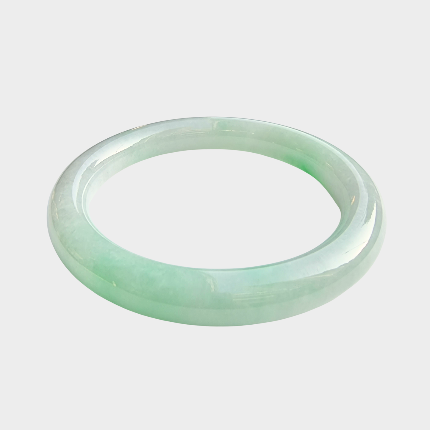 Apple Green Jadeite Jade Bangle - 57mm Round