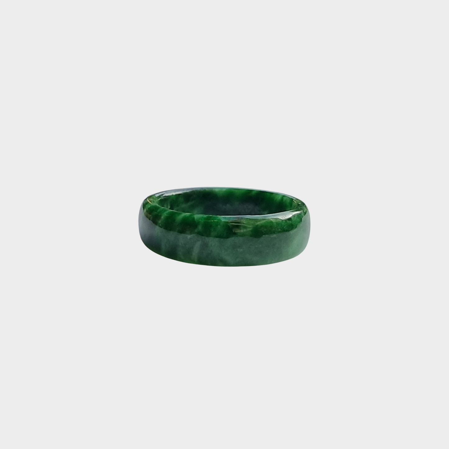 Flower Green Jadeite Jade Abacus Ring