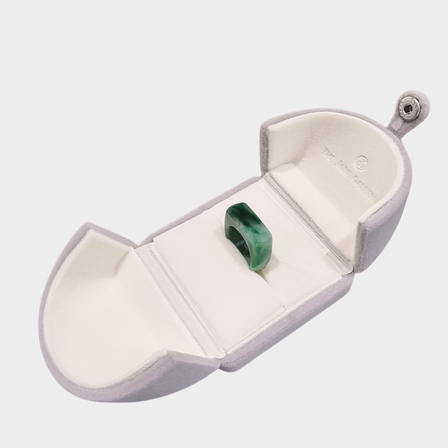 Green Jadeite Jade Saddle Ring