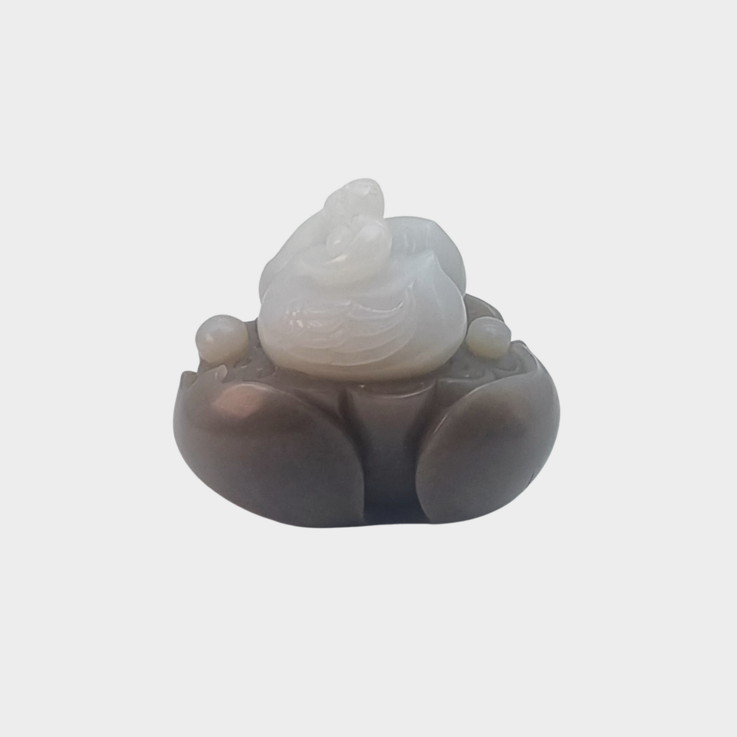 "Mandarin Ducks" Nephrite Jade Display