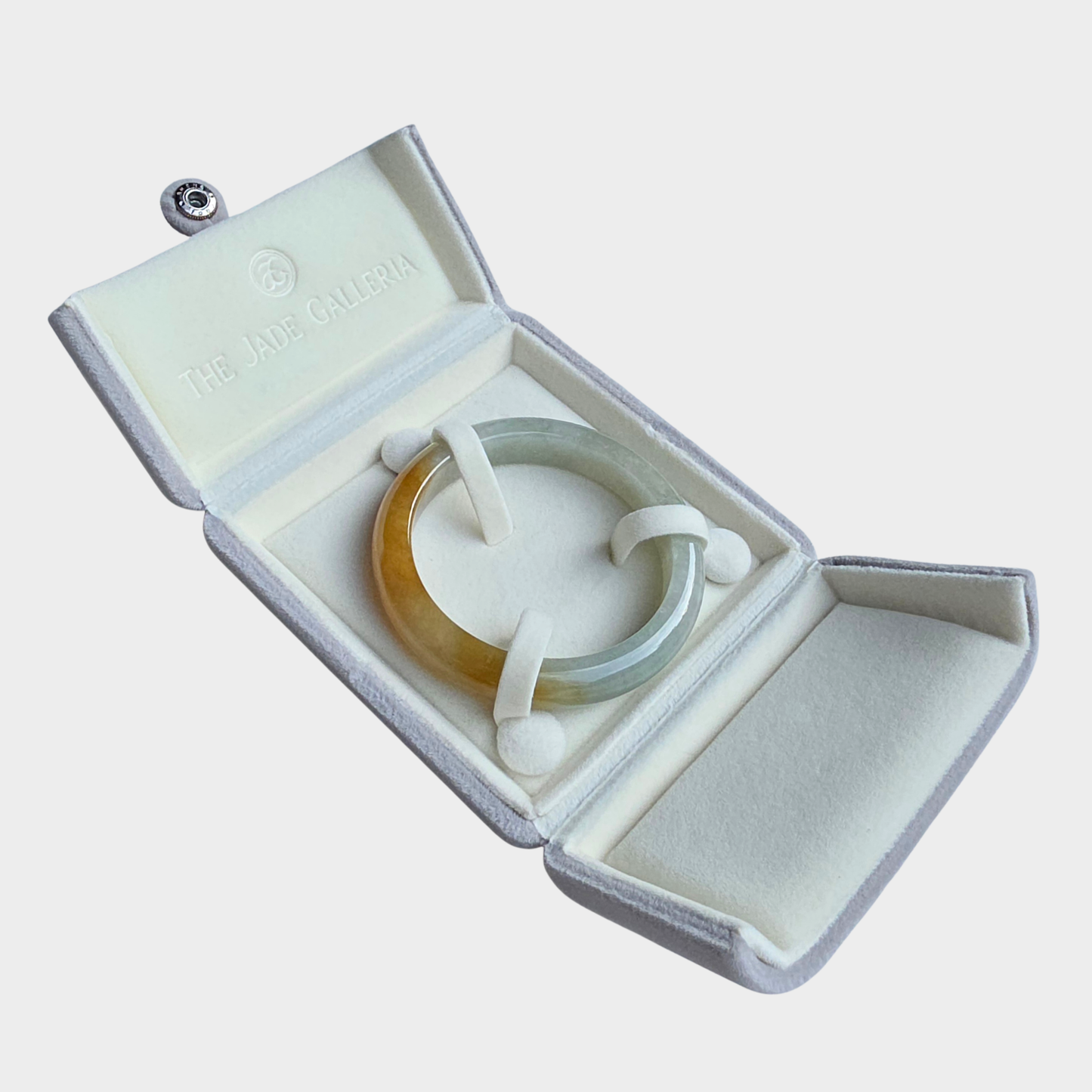 Golden Yellow Jadeite Jade Bangle - 57mm Flat