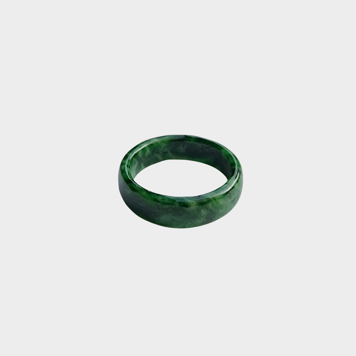 Flower Green Jadeite Jade Abacus Ring