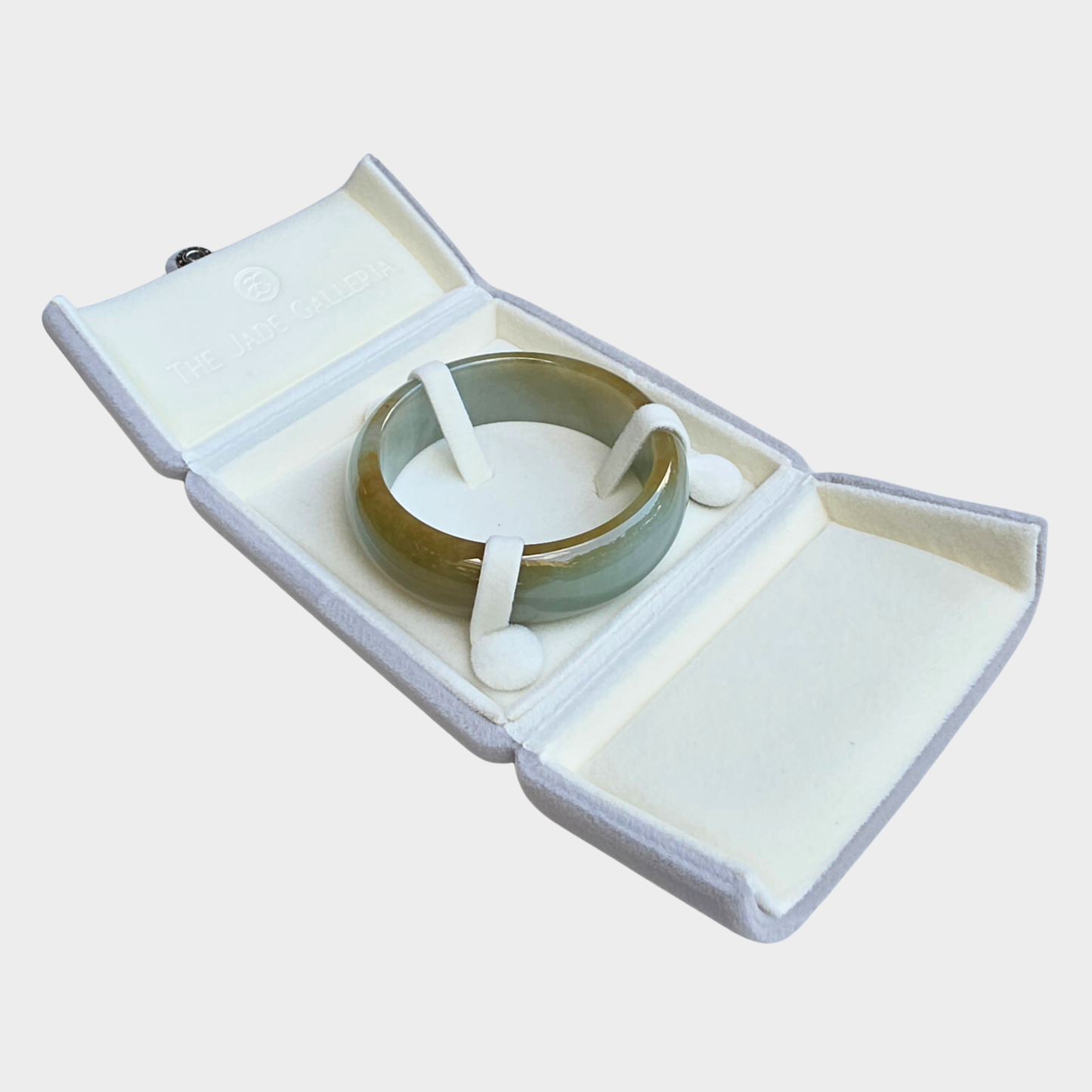 Yellow Jadeite Jade Bangle - 57mm Half Round