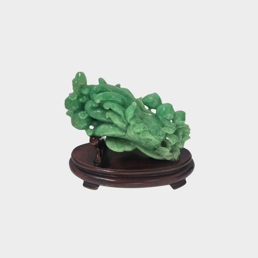 The "Buddha's Hand" Citron Fruit Jadeite Jade Display