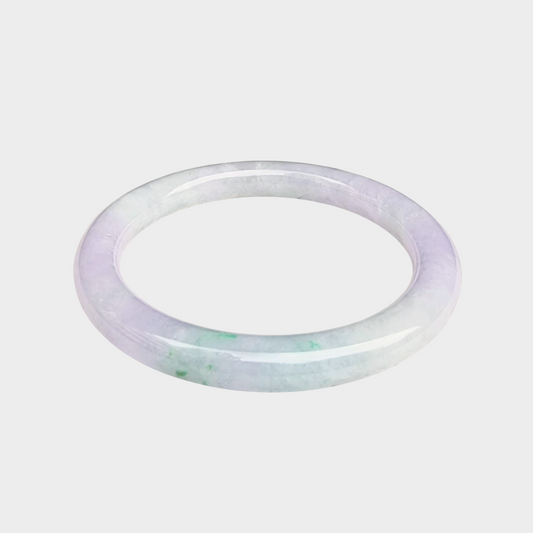 Lavender Jadeite Jade Bangle - 55mm Round